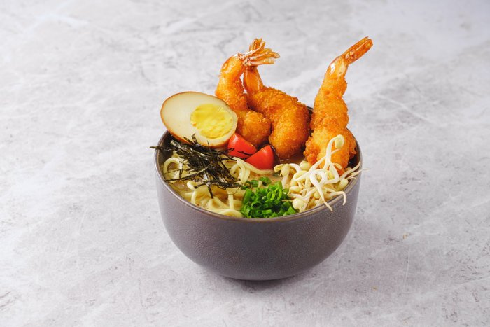 Ramen с эби темпура